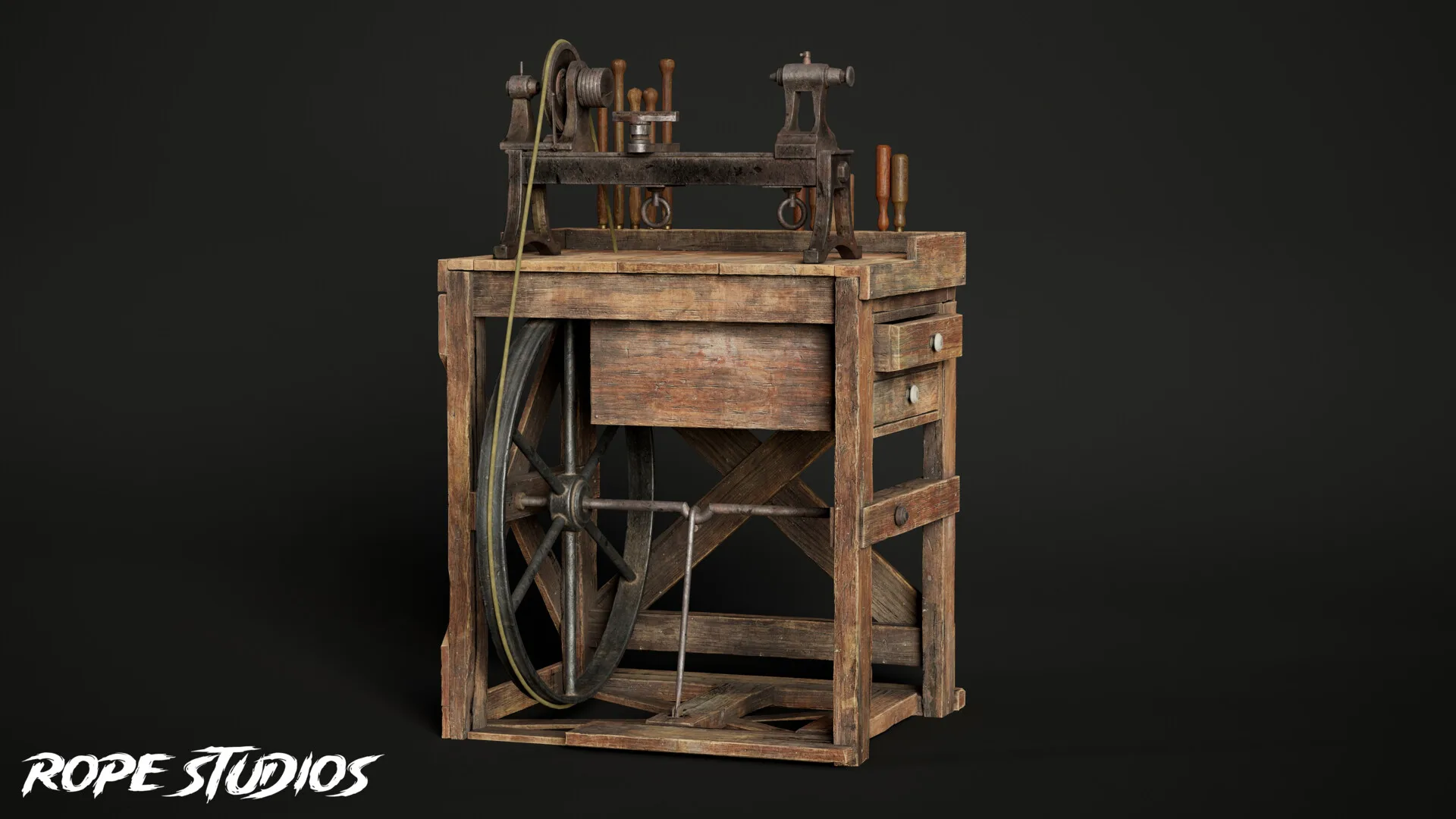 Antique Woodworker's Lathe